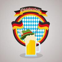 oktoberfest viering illustratie, bierfestival ontwerp vector