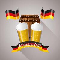 oktoberfest viering illustratie, bierfestival ontwerp vector