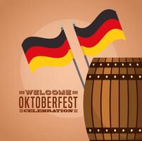 oktoberfest viering illustratie, bierfestival ontwerp vector