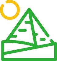 piramide landschap creatief icoon ontwerp vector