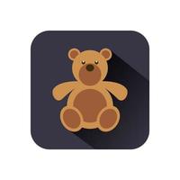 schattige kleine beer teddy speelgoed vector