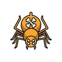 halloween spin insect met heks hoed vector