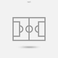 voetbal voetbal veld pictogram op witte achtergrond. vector. vector