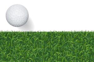 golfbal en groene grasachtergrond met ruimte voor exemplaarruimte. vector. vector