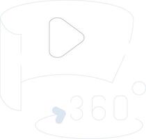 360 mate video creatief icoon ontwerp vector