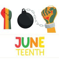 juneteenth onafhankelijkheid dag ontwerp vector