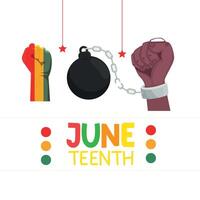 juneteenth onafhankelijkheid dag ontwerp vector