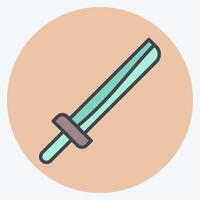 icoon katana. verwant naar Japan symbool. kleur maat stijl. gemakkelijk ontwerp illustratie. vector