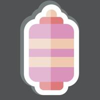 sticker papier lantaarn. verwant naar Japan symbool. gemakkelijk ontwerp illustratie. vector