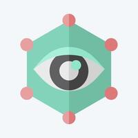 icoon visie. verwant naar sociaal netwerk symbool. vlak stijl. gemakkelijk ontwerp illustratie vector