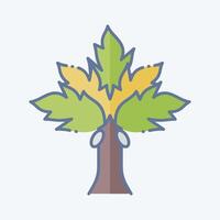 icoon palm. verwant naar qatar symbool. tekening stijl. gemakkelijk ontwerp illustratie. vector