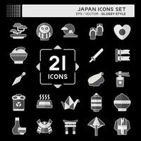 icoon reeks Japan. verwant naar vakantie symbool. glanzend stijl. gemakkelijk ontwerp illustratie. vector