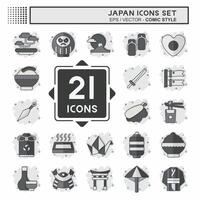 icoon reeks Japan. verwant naar vakantie symbool. grappig stijl. gemakkelijk ontwerp illustratie. vector