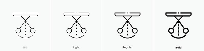 oscillatie icoon. dun, licht, regelmatig en stoutmoedig stijl ontwerp geïsoleerd Aan wit achtergrond vector