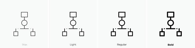 organisatie icoon. dun, licht, regelmatig en stoutmoedig stijl ontwerp geïsoleerd Aan wit achtergrond vector