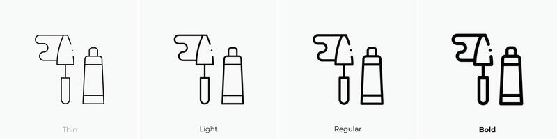 verf schraper icoon. dun, licht, regelmatig en stoutmoedig stijl ontwerp geïsoleerd Aan wit achtergrond vector