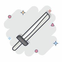 icoon katana. verwant naar Japan symbool. grappig stijl. gemakkelijk ontwerp illustratie. vector