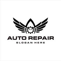 auto reparatie en onderhoud logo ontwerp vector