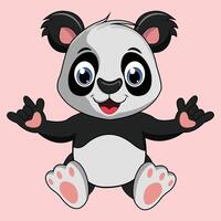 asl kunst van panda vector