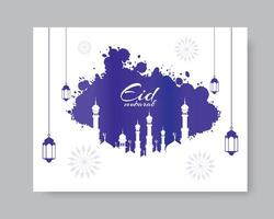 eid mubarok Islamitisch achtergrond sjabloon, eid al fitr sjabloon ontwerp, heilig dag voor moslims, groet achtergrond, eid mubarak sjabloon vector