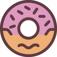 hand getekend donut icoon vector