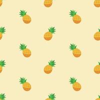 hand- getrokken ananas vector naadloos patroon