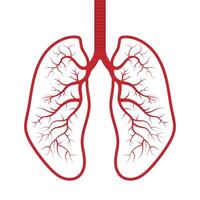 longen icoon, concept vlak stijl. intern organen van de menselijk ontwerp element, logo. anatomie, geneeskunde concept. gezondheidszorg vector illustratie