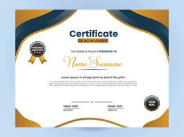 certificaat ontwerpsjabloon vector