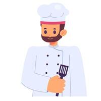 vector illustratie van chef avatar