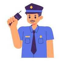 vector illustratie van Politie avatar