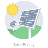 zonne- energie en zonne- icoon concept vector