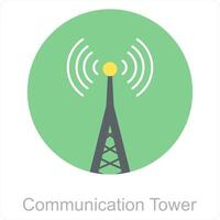 communicatie toren en signaal icoon concept vector