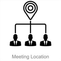 vergadering plaats en punt icoon concept vector