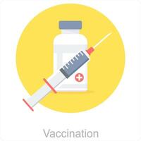 vaccinatie en vaccin icoon concept vector