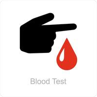 bloed test en verslag doen van icoon concept vector