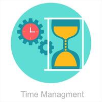 tijd beheer en bedrijf icoon concept vector