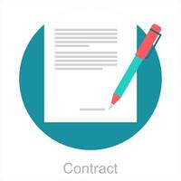 contract en papier icoon concept vector