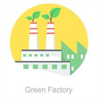 groen fabriek en ecologie icoon concept vector