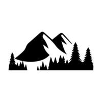 montain schets afbeeldingen. vector illustratie en logo.