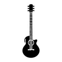 akoestisch en elektrisch gitaar schets musical instrumenten vector geïsoleerd silhouet guitare tekening