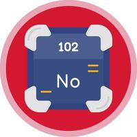 nobelium vlak multi cirkel icoon vector