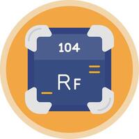 rutherfordium vlak multi cirkel icoon vector