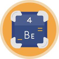 beryllium vlak multi cirkel icoon vector