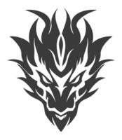 draak hoofd logo silhouet vector