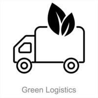 groen logistiek en eco icoon concept vector