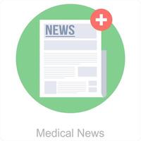 medisch nieuws en nieuws icoon concept vector