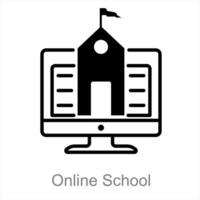 online school- en onderwijs icoon concept vector