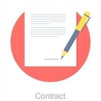 contract en transactie icoon concept vector