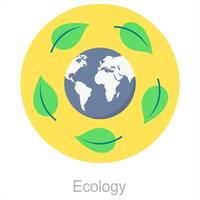 ecologie en eco icoon concept vector