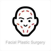 gelaats plastic chirurgie en chirurgie icoon concept vector